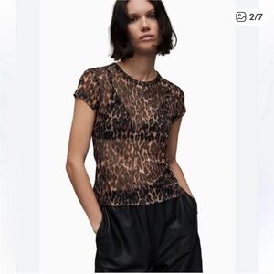 NWT Allsaints Ellie Anita Leopard Print Top